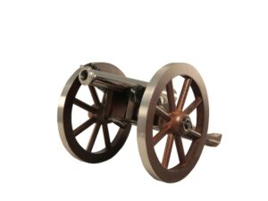 Traditions Mini Napoleon III Black Powder Cannon 50 Caliber 7.25″ Nickel Plated Barrel Hardwood Carriage For Sale