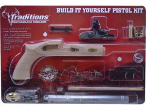 Traditions Trapper Muzzleloading Pistol Kit 50 Caliber Flintlock 9.75″ Barrel Hardwood Frame For Sale