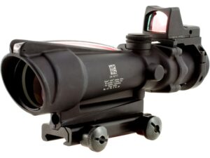 Trijicon ACOG Rifle Scope 3.5x 35mm Dual-Illuminated Red Crosshair 223 Remington Reticle with 3.25 MOA RMR Type 2 Red Dot Sight and Colt Knob Thumbscrew Mount Matte For Sale