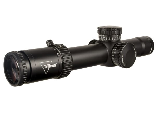 Trijicon Credo HX Rifle Scope 34mm Tube 1-8x 28mm First Focal Illuminated Red/Green Dot MOA Segmented Circle Reticle with Exposed Locking Turrets Satin Black For Sale