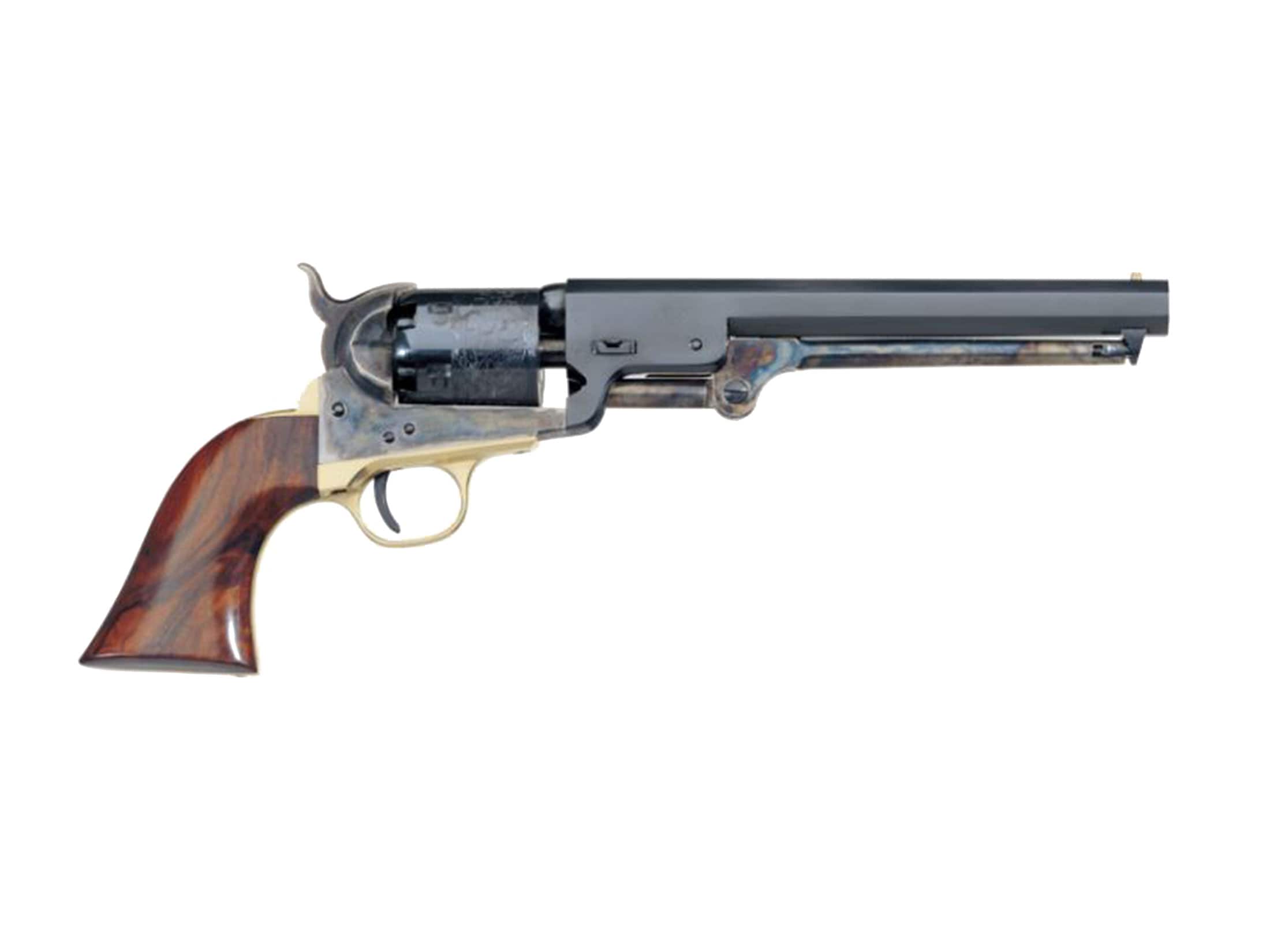 Uberti 1851 Navy Black Powder Revolver 36 Caliber 7.5″ Barrel Case Hardened Frame Blue For Sale