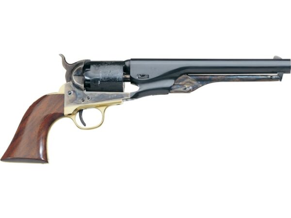 Uberti 1861 Navy Black Powder Revolver 36 Caliber 7.5″ Brass Trigger Guard and Case Hardened Steel Frame Blue For Sale