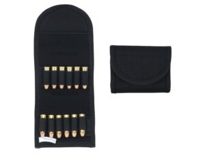 Uncle Mike’s Belt Slide Folding Pistol Ammunition Carrier 12-Round Nylon Black For Sale