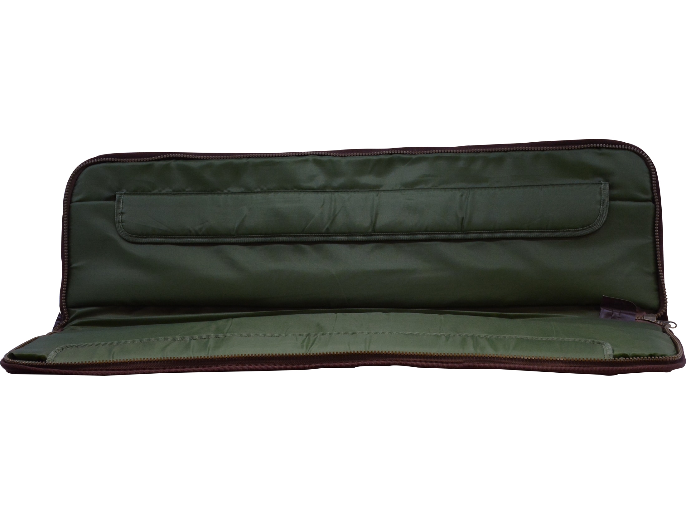 Uncle Mike’s Over and Under Shotgun Case 33- 1/2″ Polyester Twill Green and Leather Brown For Sale