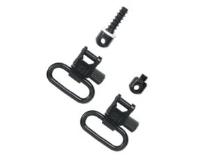 Uncle Mike’s Quick Detachable Forend Band Style Sling Swivel Set with Machine Screw Base 1″ Black For Sale