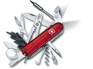 Victorinox Swiss Army Cyber Tool Lite Folding Pocket Knife Stainless Steel Blade Polymer Handle Red For Sale