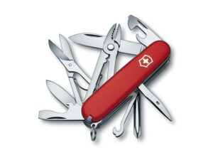 Victorinox Swiss Army Deluxe Tinker Folding Pocket Knife 17 Function Stainless Steel Blade Polymer Handle Red For Sale