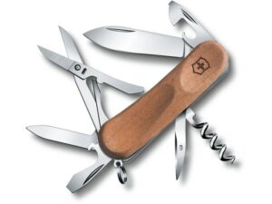 Victorinox Swiss Army Evolution 14 Folding Pocket Knife Stainless Steel Blade Walnut Handle Wood For Sale