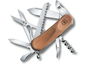 Victorinox Swiss Army Evolution 17 Folding Pocket Knife Stainless Steel Blade Walnut Handle Wood For Sale