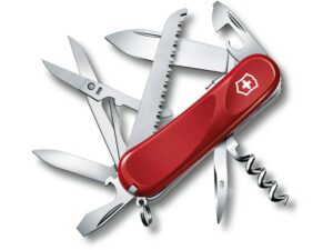 Victorinox Swiss Army Evolution S17 Folding Pocket Knife Stainless Steel Blade Polymer Handle Red For Sale