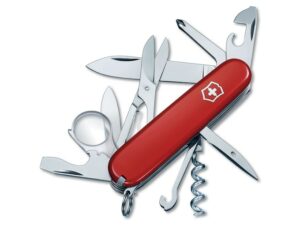 Victorinox Swiss Army Explorer Folding Pocket Knife 16 Function Stainless Steel Blade Polymer Handle Red For Sale