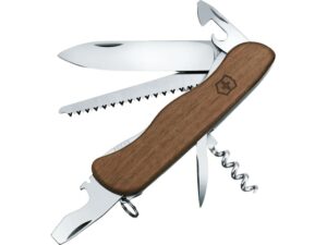 Victorinox Swiss Army Forester Folding Pocket Knife Stainless Steel Blade Wood Handle Wood For Sale