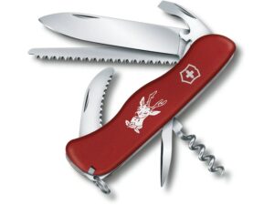 Victorinox Swiss Army Hunter Folding Pocket Knife Stainless Steel Blade Polymer Handle Red For Sale