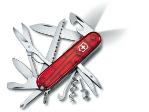 Victorinox Swiss Army Huntsman Lite Folding Pocket Knife Stainless Steel Blade Polymer Handle Ruby For Sale