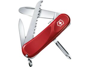 Victorinox Swiss Army Junior 09 Folding Pocket Knife Stainless Steel Blade Polymer Handle Red For Sale