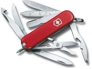 Victorinox Swiss Army Mini Champ Folding Pocket Knife Stainless Steel Blade Polymer Handle Red For Sale