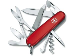 Victorinox Swiss Army Mountaineer Folding Pocket Knife Stainless Steel Blade Polymer Handle Red For Sale