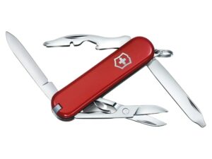 Victorinox Swiss Army Rambler Folding Pocket Knife Stainless Steel Blade Polymer Handle Red For Sale