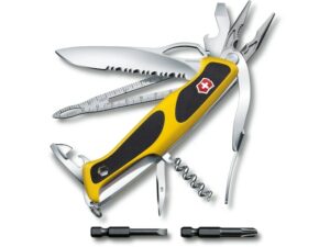 Victorinox Swiss Army Ranger Boatsman Grip Folding Pocket Knife Stainless Steel Blade Polymer Handle Yellow/Black For Sale