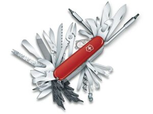 Victorinox Swiss Army Swiss Champ XXL Folding Pocket Knife Stainless Steel Blade Polymer Handle Red For Sale