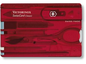 Victorinox Swiss Army SwissCard Classic Multi-Tool Polymer Ruby For Sale