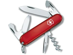 Victorinox Swiss Army Tourist Folding Pocket Knife Stainless Steel Blade Polymer Handle Red For Sale