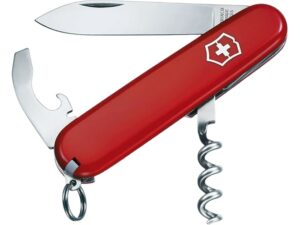 Victorinox Swiss Army Waiter Folding Pocket Knife Stainless Steel Blade Polymer Handle Red For Sale