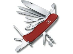 Victorinox Swiss Army Work Champ Folding Pocket Knife Stainless Steel Blade Polymer Handle Red For Sale