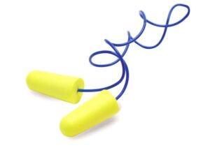 Walker’s Corded Foam Ear Plugs (NRR 32 dB) with Plastic Carry Case 2 Pairs Neon Yellow For Sale