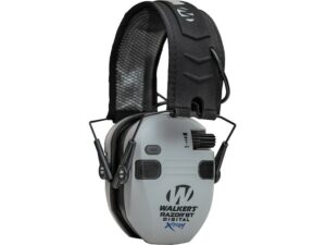 Walker’s Razor Slim Digital XTRM Low Profile Electronic Earmuffs with Bluetooth (NRR 23dB) Gray For Sale