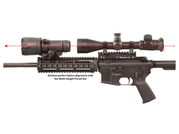 Wheeler Delta Series AR-15 Picatinny Rail Riser Aluminum Black For Sale