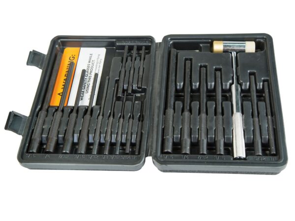 Wheeler Roll Pin Punch Master Set with Hammer 22-Piece For Sale