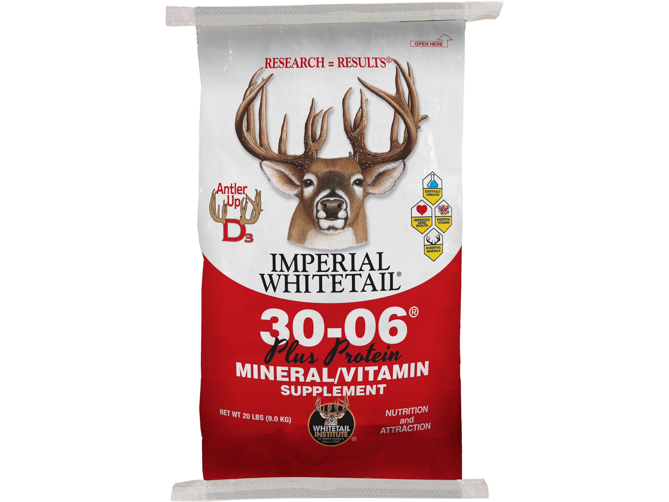 whitetail-institute-30-06-mineral-vitamin-plus-protein-deer-supplement-granular-20-lb-for-sale