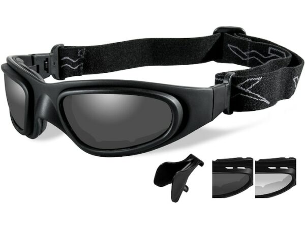 Wiley X SG-1-Asian Fit Tactical Goggles Matte Black Frame/Smoke Gray & Clear Lens For Sale