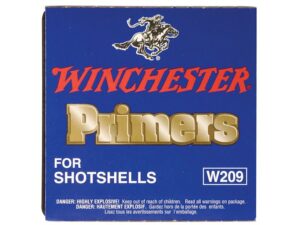Winchester Primers #209 Shotshell Box of 1000 (10 Trays of 100) For Sale