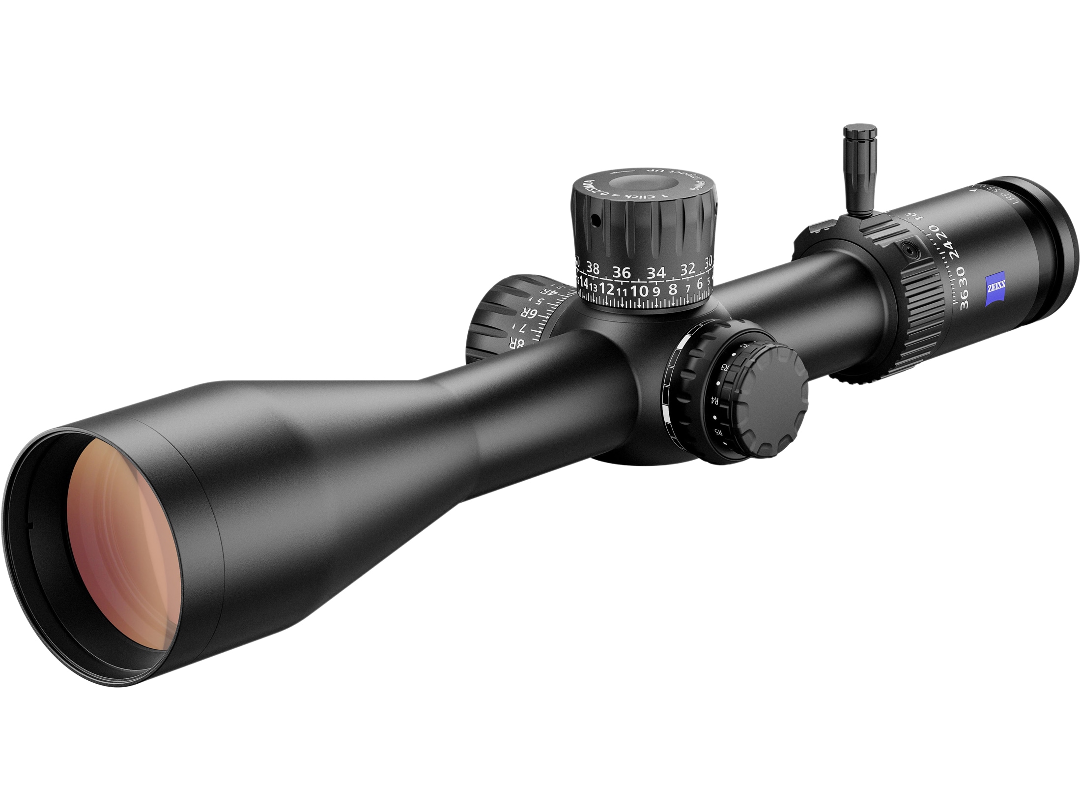 Zeiss LRP S3 Rifle Scope 34mm Tube 6-36x 56mm First Focal Plane Extended Turret with Ballistic Stop Illuminated Reticle Matte For Sale