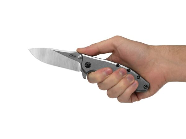Zero Tolerance 0562TI Folding Knife 3.5″ Drop Point CPM-20CV Stainless Steel Blade Titanium Handle Gray For Sale